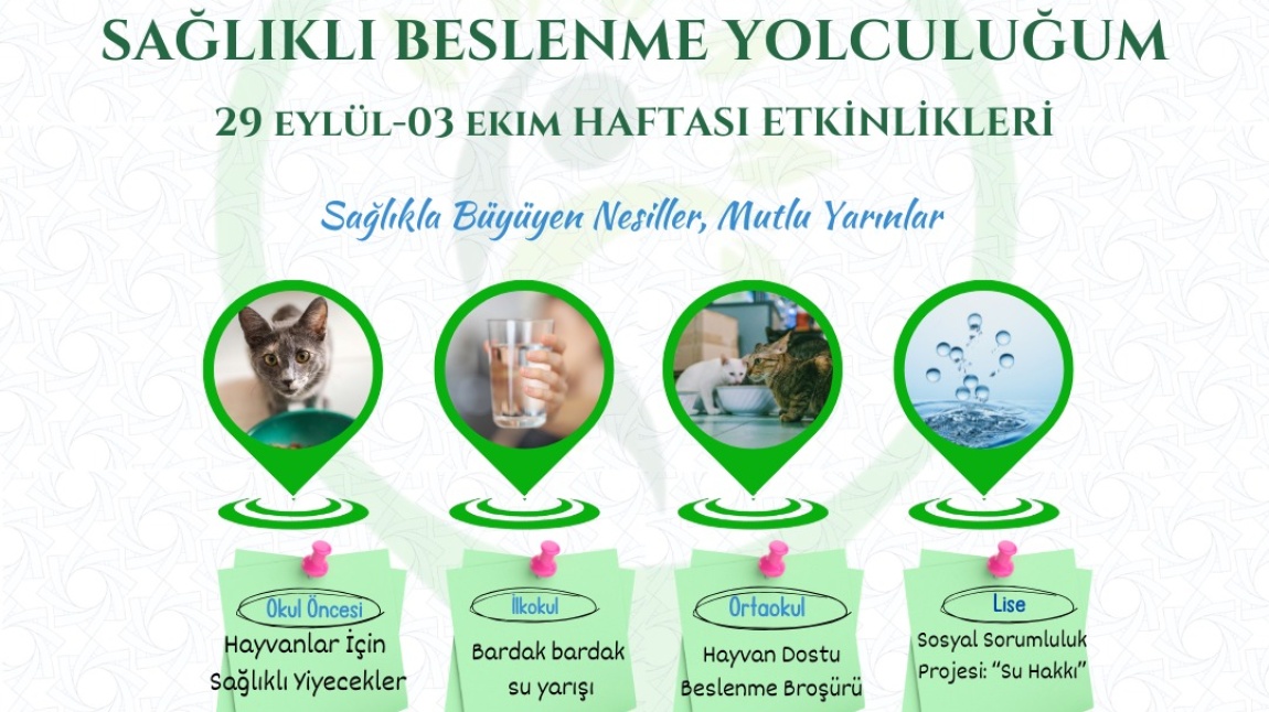SAĞLIKLI BESLENME YOLCULUĞUMDA BU HAFTA